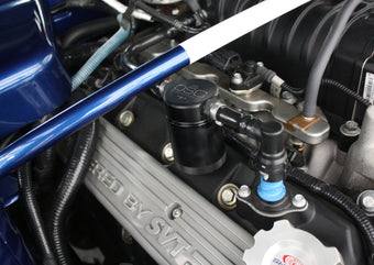 compare product J&L 07-14 Ford Mustang GT500 Passenger Side Oil Separator 3.0 - Black Anodized
