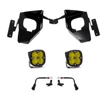 compare product Baja Designs 16-18 Silverado Squadron Sport Fog Pocket Kit W/C - Amber