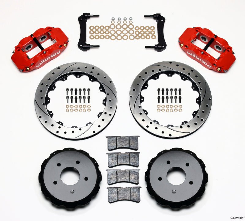 Wilwood Narrow Superlite 4R Rear Kit 12.88in Drilled Red 97 - 04 Corvette C5/Z06 - My Store