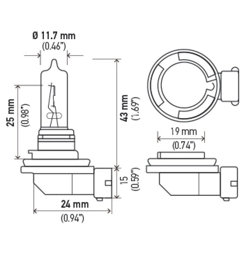 Hella Optilux H9 12V/100W XB Xenon White Bulb (pair) - My Store