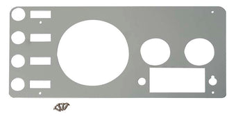 compare product Kentrol 77-86 Jeep CJ Gauge Cover - Polished Silver