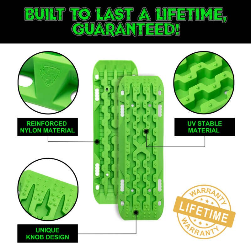 Rhino USA Recovery Traction Boards - Green (Pair) - My Store