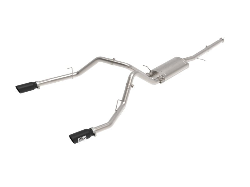 aFe Apollo GT Series Cat - Back Exhaust GM Trucks 09 - 18 V6 - 4.3L/V8 - 4.8/5.3L - Dual Rear Exit Black Tips - My Store