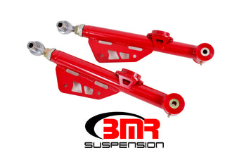 compare product BMR 99-04 Mustang On-Car Adj. Lower Control Arms / Rod End Combo (Polyurethane) - Red