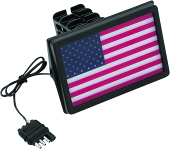 compare product Kuryakyn Freedom Flag LED Hitch Cover Black