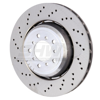 compare product SHW 08-13 BMW M3 4.0L Left Front Cross-Drilled Lightweight Brake Rotor (34112283801)