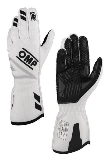 compare product OMP ONE EVO FX GLOVES FIA 8856-2018 NAVY BLUE/CYAN SIZE XS
