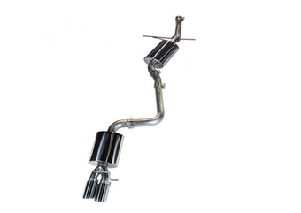 compare product AWE Tuning Audi B8 A5 2.0T Touring Edition Single Outlet Exhaust - Polished Silver Tips