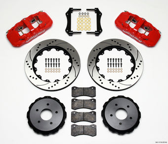 compare product Wilwood AERO4 Rear Kit 14.00in Drilled Red 97-04 Corvette C5/Z06 05-13 C6