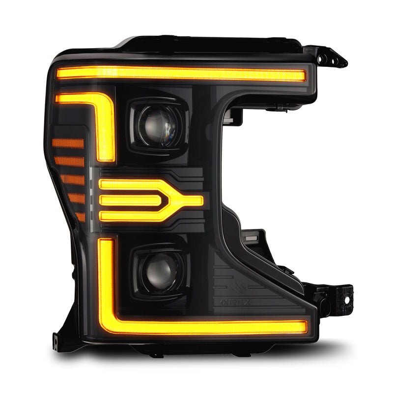 AlphaRex 20 - 22 Ford F - 250/350/450 SD LUXX - Series LED Proj Headlights Alpha - Bk w/Acv Light SS & SBDRL - My Store