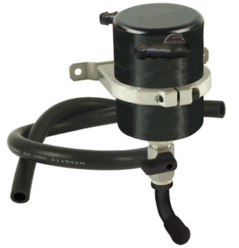 compare product Moroso Universal Air/Oil Separator Catch Can - Large Body - Billet Aluminum - Black Anodized