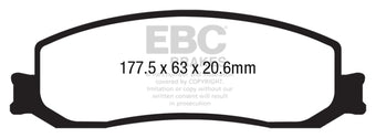 compare product EBC 12 Ford F250 (inc Super Duty) 6.2 (2WD) Ultimax2 Front Brake Pads