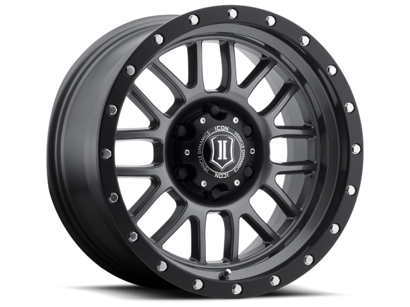 ICON Alpha 17x8.5 5x5 0mm Offset 4.75in BS 71.5mm Bore Gun Metal Wheel - My Store