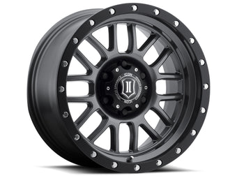 compare product ICON Alpha 17x8.5 5x5 0mm Offset 4.75in BS 71.5mm Bore Gun Metal Wheel