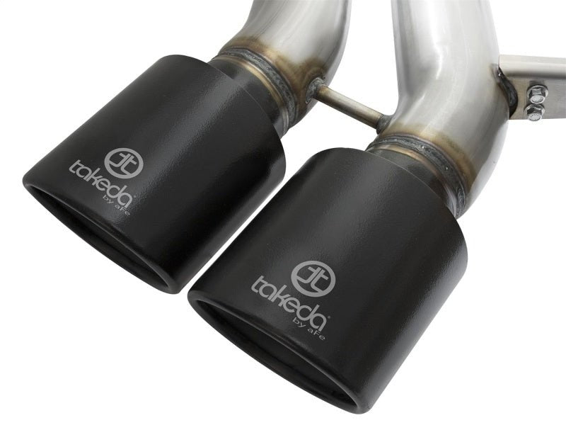 aFe Takeda 3in SS Exhaust Cat - Back 13 - 16 Ford Focus ST 2.0L Black Tips - My Store