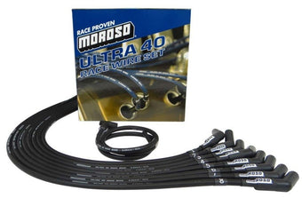 compare product Moroso Chevrolet Small Block Ignition Wire Set - Ultra 40 - Unsleeved - HEI - 135 Degree - Black