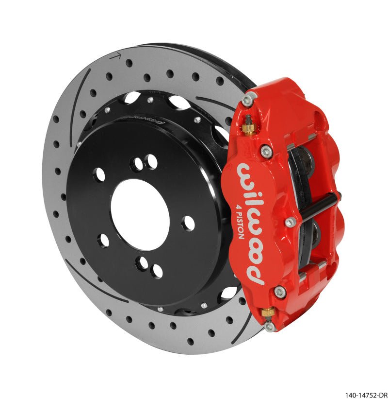 Wilwood Narrow Superlite 4R Rear Kit 12.88in Drilled/Slotted Red 00 - 06 BMW M3 E46 - My Store