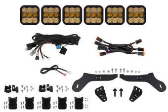 compare product Diode Dynamics 17-20 Ford Raptor SS5 Grille CrossLink Lightbar Kit - Yellow Pro Combo