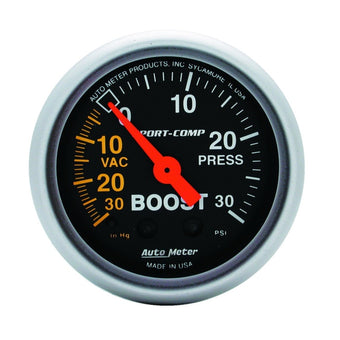 compare product Autometer Sport-Comp 52mm 30 PSI Mechanical Boost Gauge