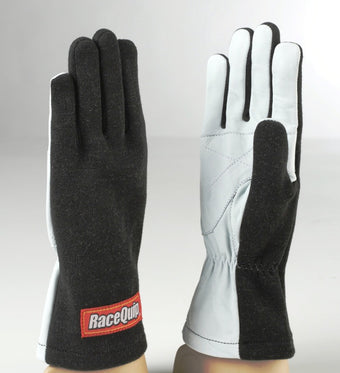 compare product RaceQuip Black Basic Race Glove - Large