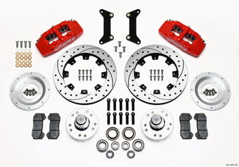 compare product Wilwood Dynapro 6 Front Hub Kit 12.19in Drilled Red 79-87 GM G Body