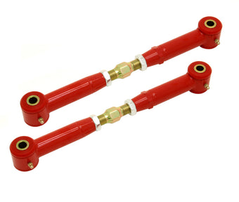 compare product BMR 10-15 5th Gen Camaro Rear Adj. Toe Rods (Polyurethane) - Red