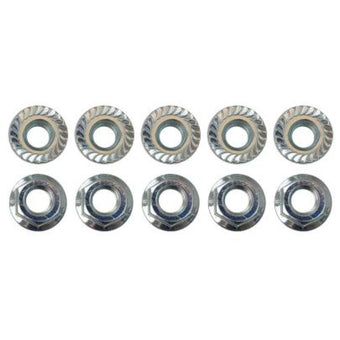 compare product Moroso Zinc Serrated Flange Nuts - M8 X 1.25 (10 Pack)