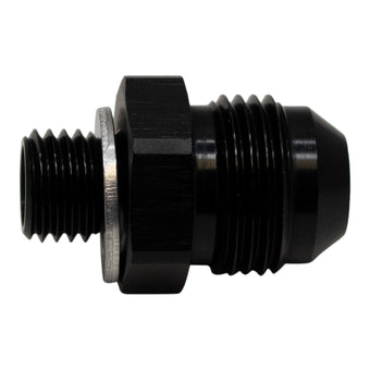 compare product DeatschWerks 8AN Male Flare to M12 X 1.5 Male Metric Adapter (Incl Washer) - Anodized Matte Black