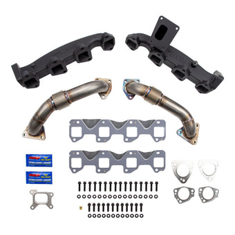 compare product Wehrli 17-24 Chevrolet Duramax Billet Exhaust Manifold & Stainless Up Pipe Kit w/ Gaskets & Hardware