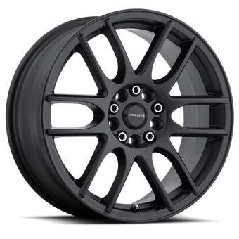 compare product Raceline 141B Mystique 18x7.5in / 5x114.3/5x127 BP / 42mm Offset / 72.62mm Bore - Satin Black Wheel
