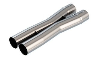 compare product Borla 3.0in Universal X-Pipe 4.43in Inlet Centerline 3.51in Outlet Centerline 21.06in OAL