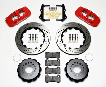 compare product Wilwood AERO4 Rear Kit 14.25in Drilled Red 2006-10 Magnum/Challenger/Charger/300C