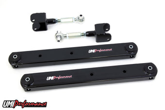 compare product UMI Performance 78-88 GM G-Body Rear Control Arm Kit Fully Boxed Lowers Adjustable Uppers