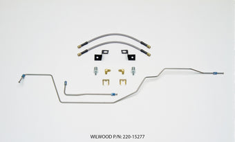 compare product Wilwood Flexline Kit 14 inch -3 M10-1.0 IF 1/8 NPT 90 Deg w/tubing