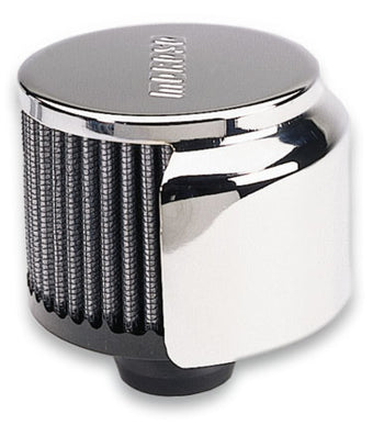 compare product Moroso Filtered Valve Cover Breather - Push-In - Half Hood - 1.22in ID