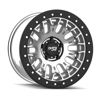 compare product Dirty Life DT-3 17X9 5x127 -12 Offset - Machined Finish w/ Simulated Beadlock