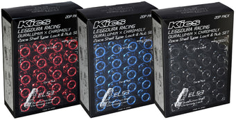 compare product Project Kics Leggdura Racing 53mm EL53 Shell Type Lug Nut 16 Pcs + 4 Locks 12X1.50 Black