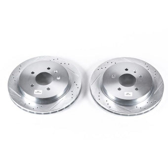 compare product Power Stop 03-07 Cadillac CTS Rear Evolution Drilled & Slotted Rotors - Pair