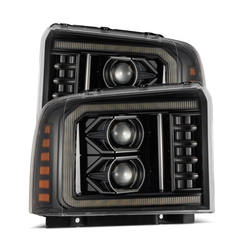 AlphaRex 05 - 07 Ford Super Duty/Excursion LUXX - Series LED Projector Headlights - Alpha - Black - My Store