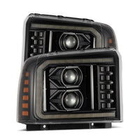 AlphaRex 05 - 07 Ford Super Duty/Excursion LUXX - Series LED Projector Headlights - Alpha - Black - My Store