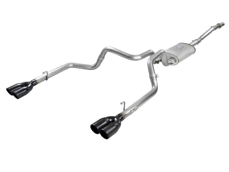 aFe Vulcan Series 3in - 2 - 1/2in 304 SS Cat - Back 2019 GM Silverado / Sierra 1500 V8 - 5.3L w/ Black Tips - My Store