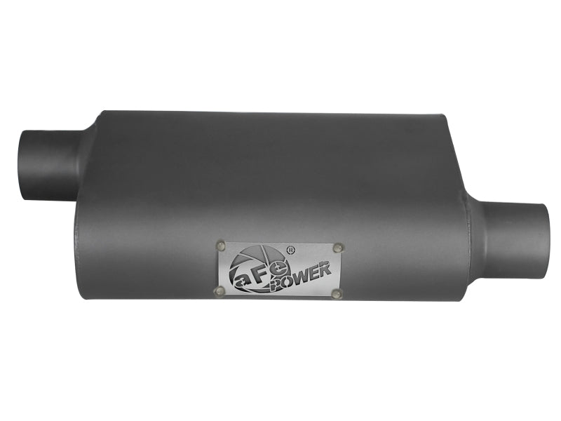 aFe Scorpion Replacement Alum Steel Muffler 2 - 1/2in In/Out Baffled Offset/Offset 13inL x10inW x4inH - My Store