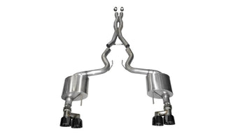 compare product Corsa 2015-2017 Ford Mustang GT 5.0 3in Cat Back Exhaust Black Quad Tips (Xtreme)