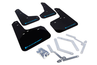 compare product Rally Armor 12-19 Ford Focus ST / 16-19 RS Black UR Mud Flap w/Nitrous Blue Logo