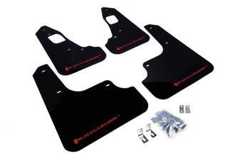 compare product Rally Armor 08-17 Mitsubishi EVO X Black UR Mud Flap w/ Red Logo