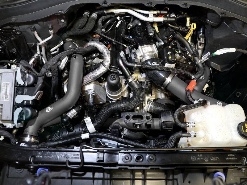 aFe 20 - 23 Ford Explorer ST V6 3.0L (tt) BladeRunner Aluminum Hot and Cold Charge Pipe Kit - Black - My Store