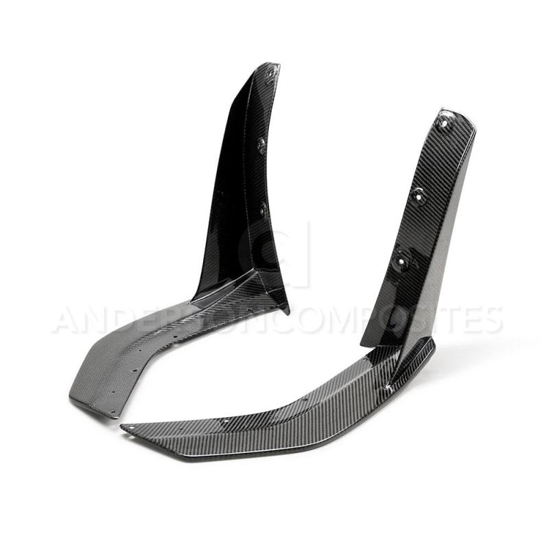 Anderson Composites 2020 Ford Mustang/Shelby GT500 Carbon Fiber Front Splitter Wickers - My Store