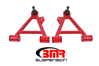 compare product BMR 94-04 Mustang Lower Non-Adj. A-Arms (Coilover Only) w/ Tall Ball Joint (Polyurethane) - Red