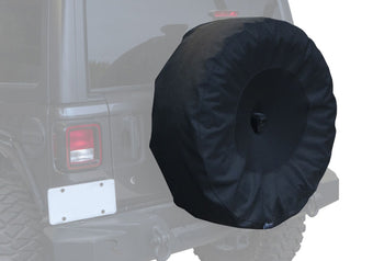 compare product Rampage 2018-2019 Jeep Wrangler(JL) Sport 2-Door Tire Cover w/Cam Slot 33in -35in - Black