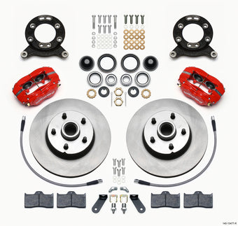 compare product Wilwood Forged Dynalite-M Front Kit 11.30in 1 PC Rotor&Hub Red 1970-1973 Mustang Disc & Drum Spindle
